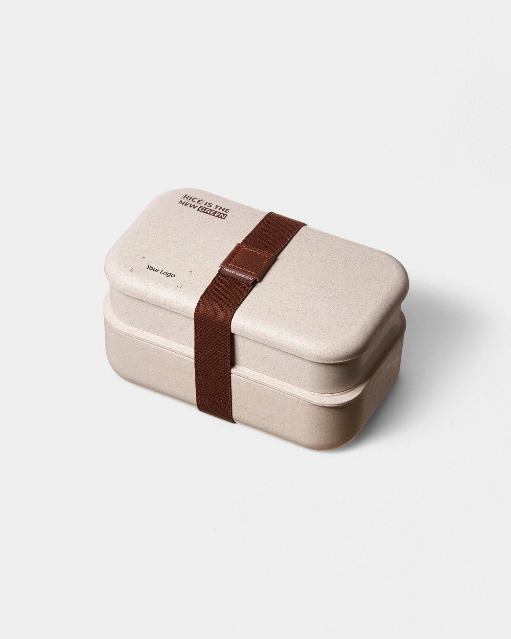 Lunchbox 2 étages en fibre de bois à personnaliser - 1